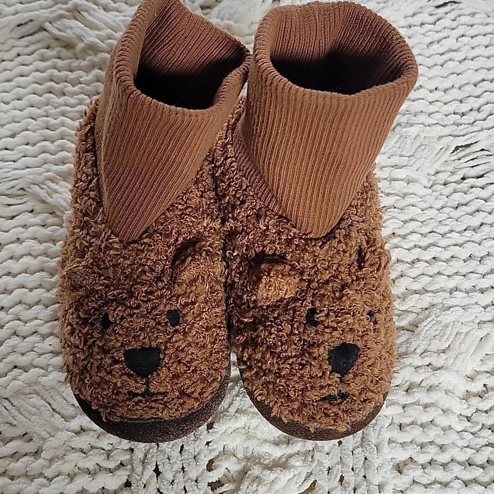 Gap‎ Baby Gap Vintage Teddy Bear Toddler Size 6 Slippers Boy Or Girl